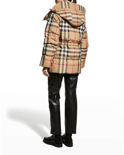 burberry plaid puffer jacket|burberry detachable puffer jacket.